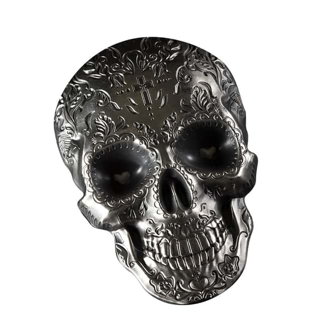 2018 Palau 1 oz Silver La Catrina Skull Coin Antiqued .999 Fine (w/Box & COA)