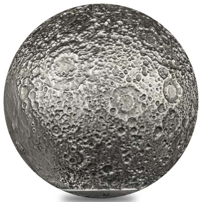 2023 3 oz Silver Moon Spherical Coin Barbados .999 Fine (w/Box & COA)