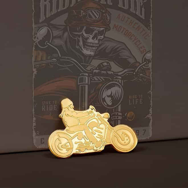1/2 gram Gold Biker Palau Coin .9999 Fine