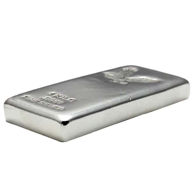 1 Kilo Eagle Design Silver Cast Bar .9999 Fine