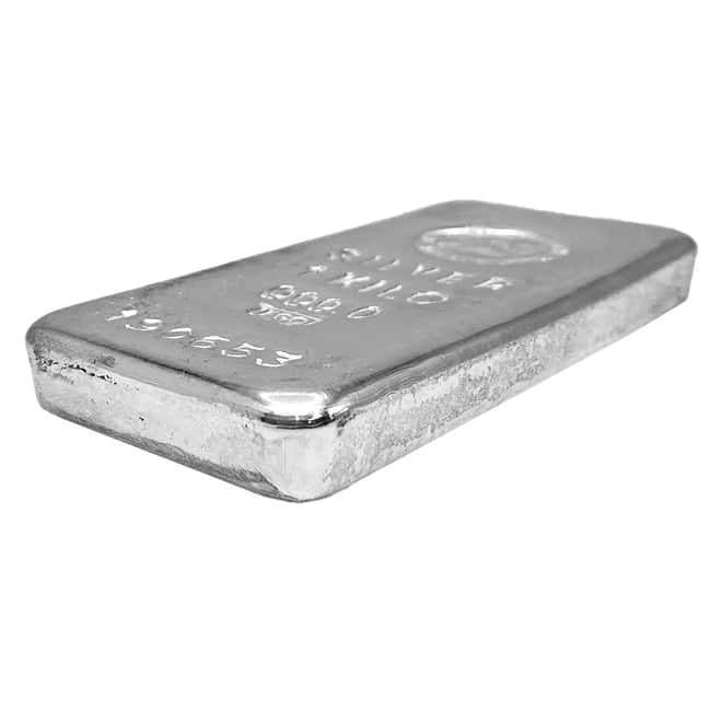 Box of 25 - 1 Kilo Emirates Gold Silver Cast Bar .999 Fine (w/Assay)