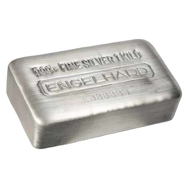 New - 1 Kilo Engelhard Cast Silver Bar .999+ Fine