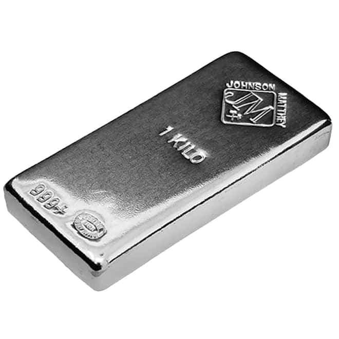 1 Kilo Johnson Matthey Silver Bar .999 Fine (USA)