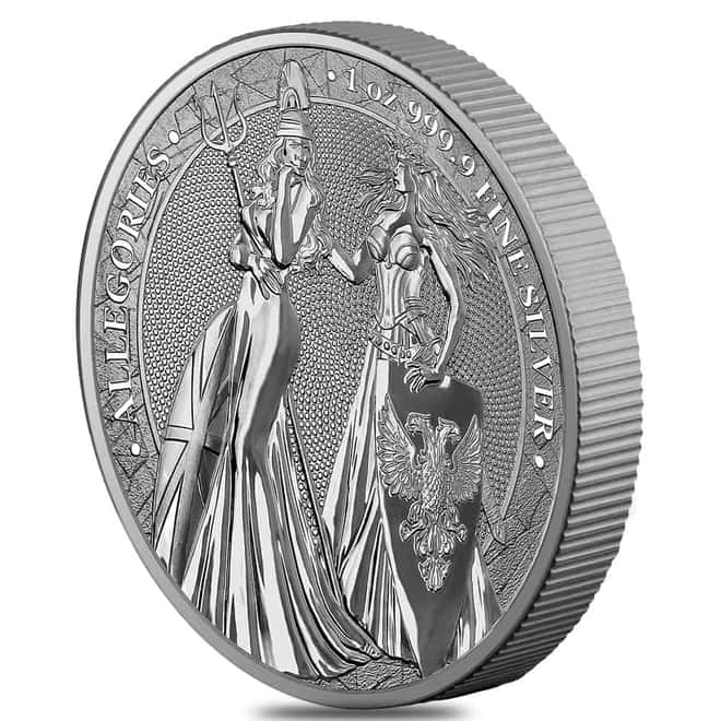 2019 1 oz Britannia & Germania The Allegories Silver Coin
