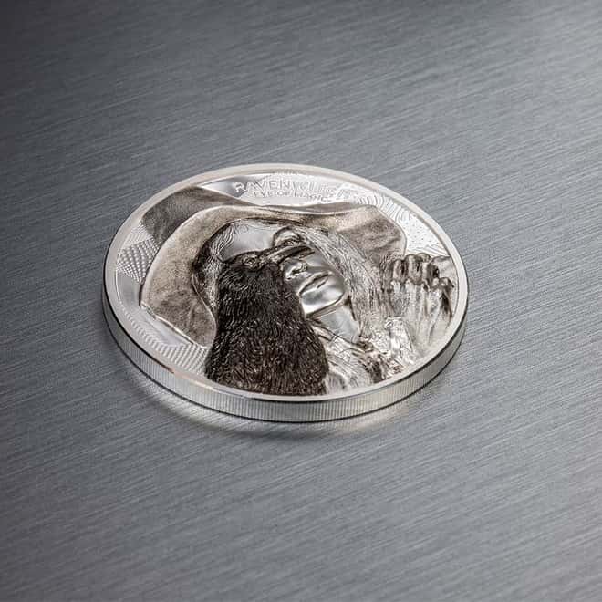 2022 Cook Islands 2 oz Silver Raven Witch - Eye of Magic Coin .999 Fine (w/Box & COA)