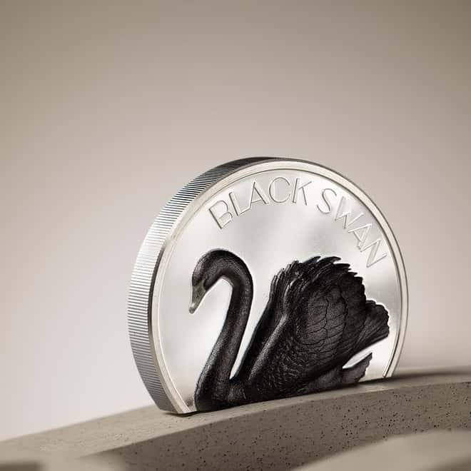 2023 Cook Islands 2 oz Proof Silver Black Swan Coin