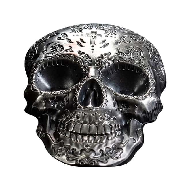 2018 Palau 1 oz Silver La Catrina Skull Coin Antiqued .999 Fine (w/Box & COA)