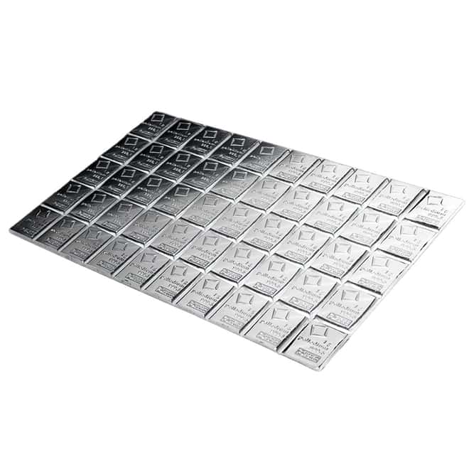 50 x 1 gram Palladium Valcambi CombiBar .9995 Fine (In Assay)