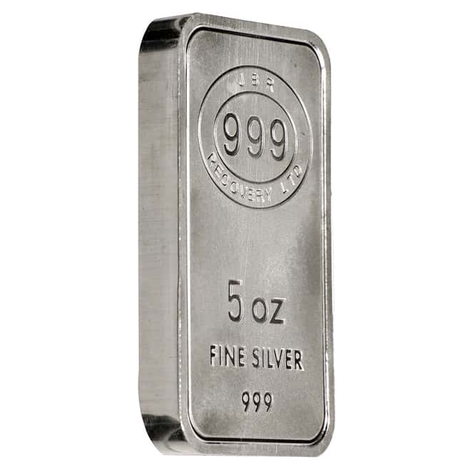 5 oz JBR Silver Bar .999 Fine