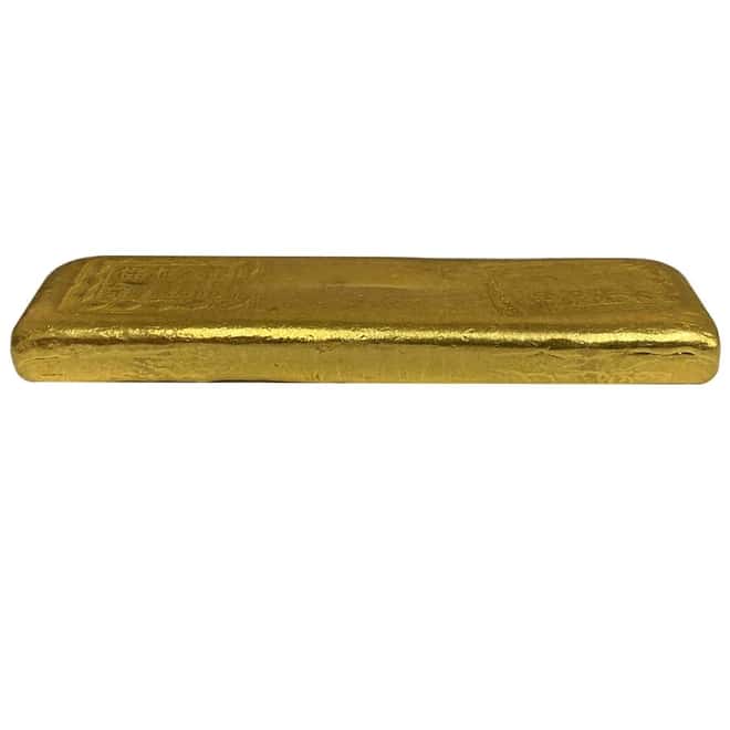 6.03 oz Wing Lung Bank 5 Tael Gold Bar .99 Fine