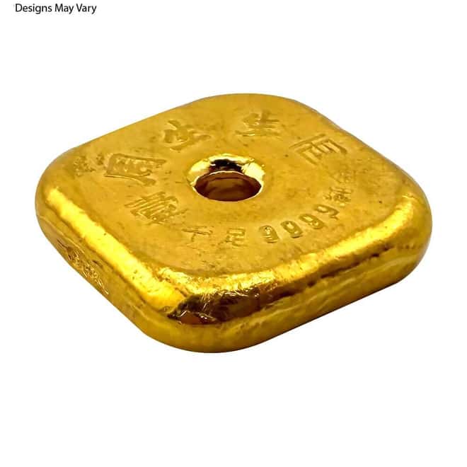 1.2057 oz Chinese Chow Sang Sang 1 Tael Gold Bar .9999 Fine
