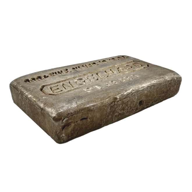 10 oz Engelhard Cast Silver Bar .999+ Fine (10th Series, Reverse Convex Stamping)