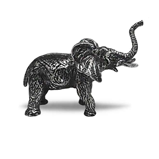 2 oz Elephant Cast Silver Bullion Exchanges .925 Silver Sterling (Antiqued)