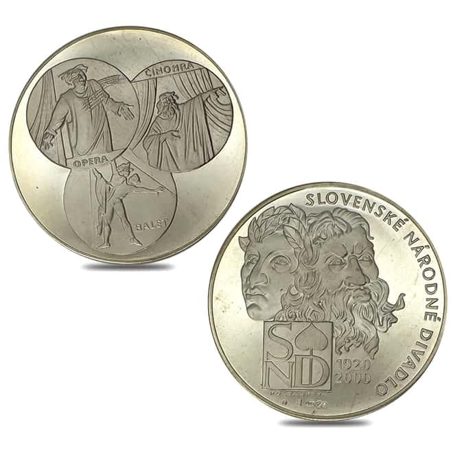 Slovakia Proof Gold/Silver 80th Ann. Slovak National Theater 4-Medal Set