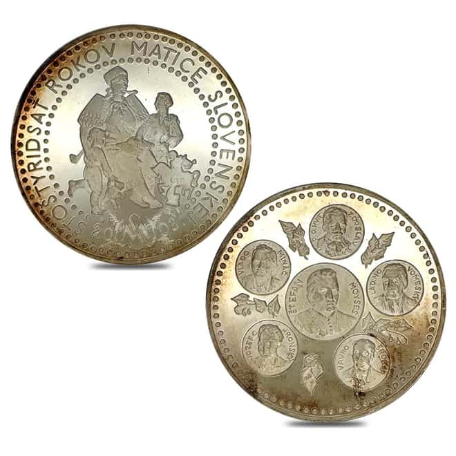 2003 Slovakia 140th Ann. of Matica Slovak Gold/Silver 2-Medal Set
