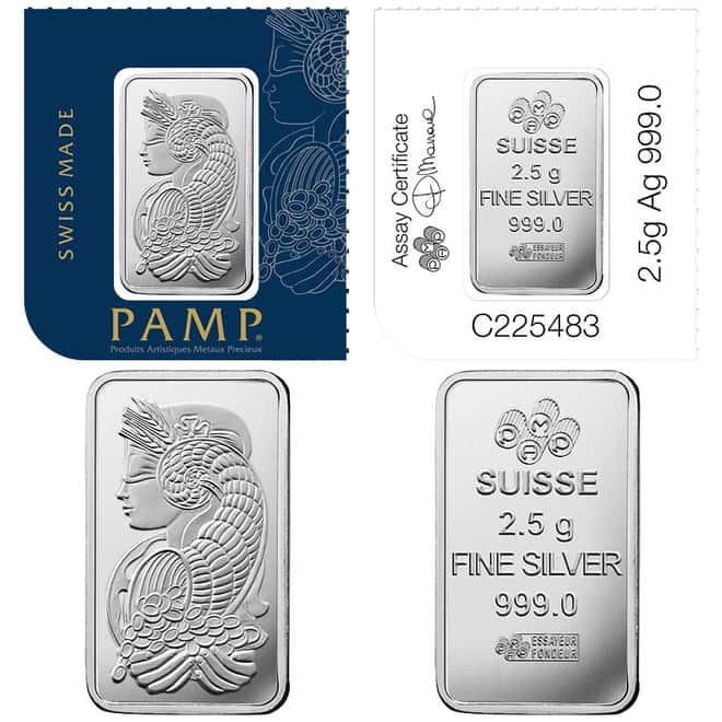 10 Grams Pamp Suisse Gold Platinum Palladium Silver Multigram Portfolio Bars (Four Metals,16x2.5 Grams)