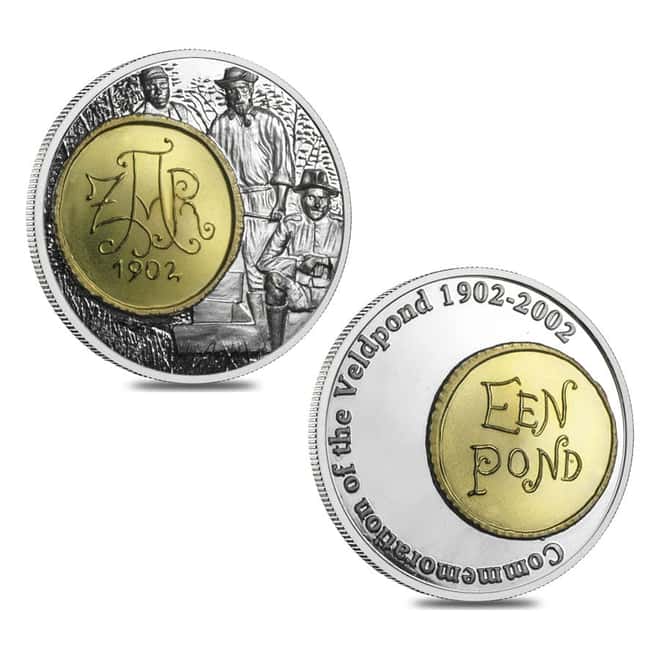 2002 South African Krugerrand Veldpond Centenary Commem 5-Coin Proof Set (w/Box & COA)