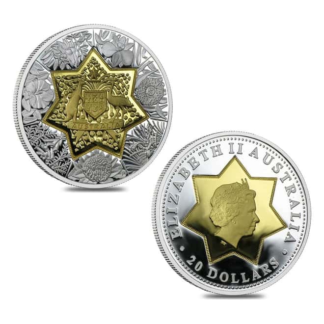 2001 Australia 21st Century Combination Bi-Metal 3-Coin Proof Set AGW .59 oz (w/Box & COA)