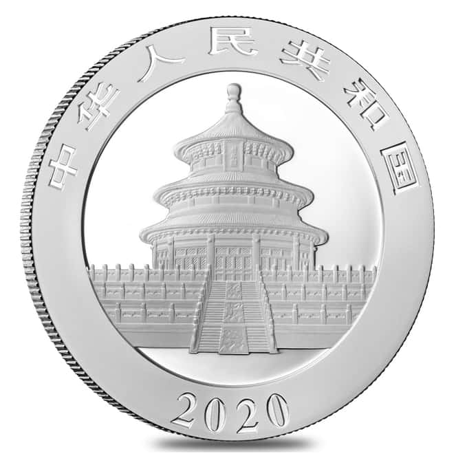 2020 30 gram Chinese Silver Panda 10 Yuan .999 Fine BU