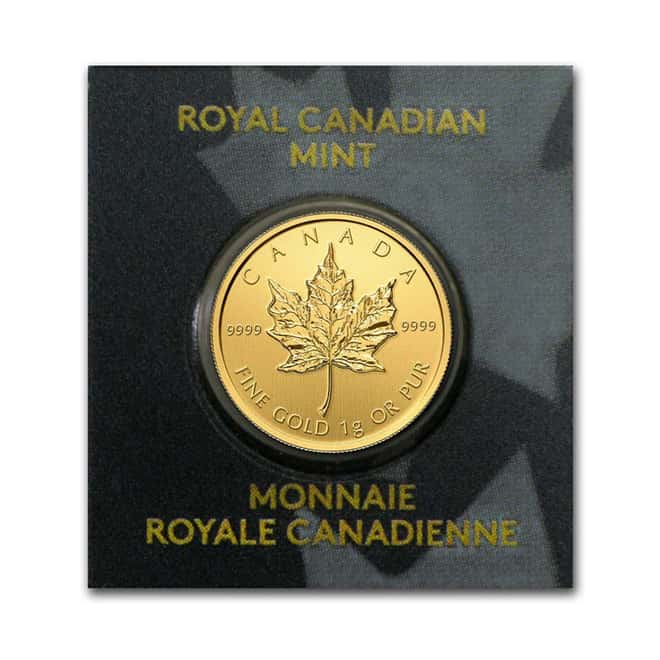 2015 25 x 1 gram Canadian Gold Maples .9999 Fine (Individual Assays)