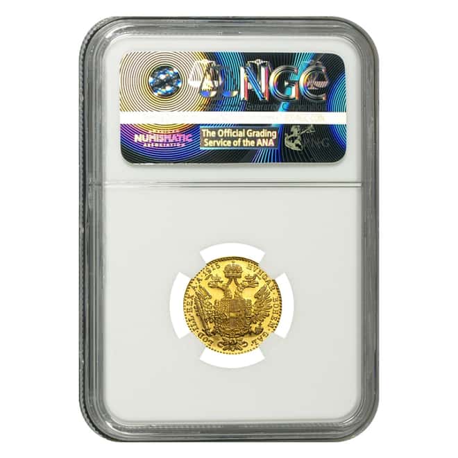 1915 Austrian Gold 1 Ducat .1107 oz AGW NGC MS 65 Restrike