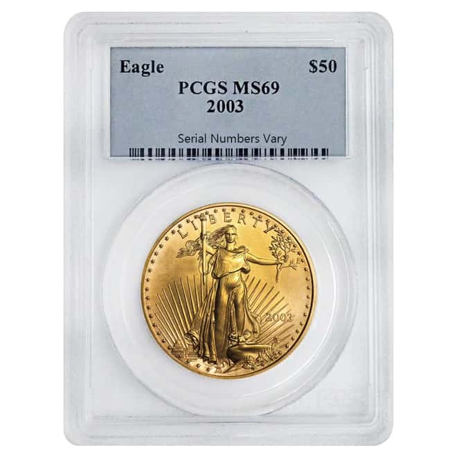 2003 1 oz $50 Gold American Eagle PCGS MS 69