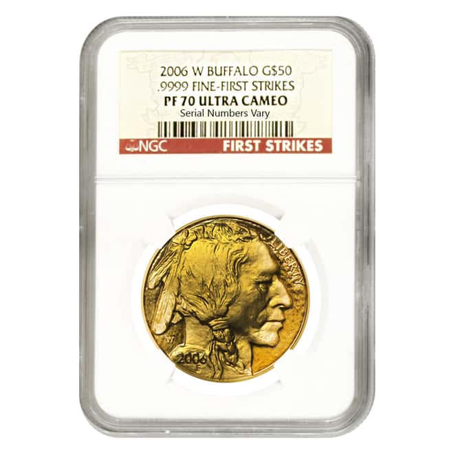 2006 W 1 oz Proof Gold Buffalo $50 Coin NGC PF 70 UCAM First Strikes 