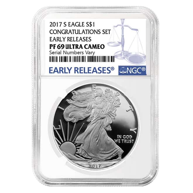 2017-S 1 oz Proof Silver American Eagle NGC PF 69 UCAM Early Releases