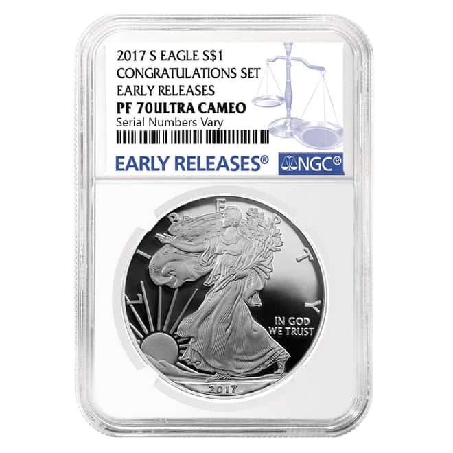 2017-S 1 oz Proof Silver American Eagle NGC PF 70 UCAM Early Releases