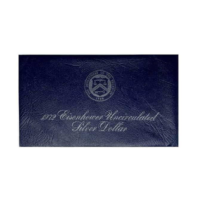 1971-1974 Eisenhower Dollar 40% Silver BU (Blue Mint Envelope, Soft Pack)