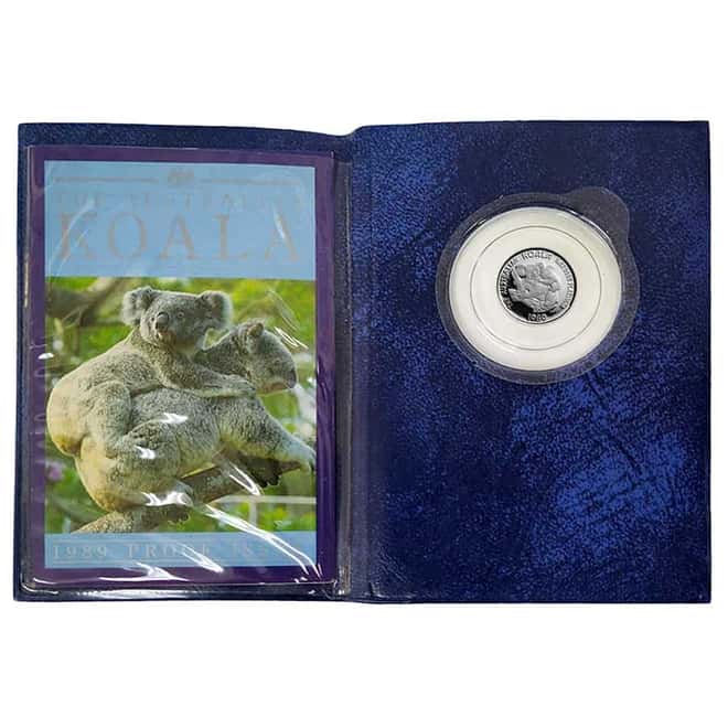 1989 1/20 oz Proof Platinum Australian Koala Perth Mint .9995 (w/ Presentation Sleeve)
