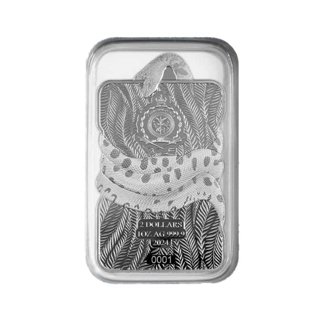2024 1 oz PAMP Suisse Nature's Grip Green Anaconda Silver Coin Bar