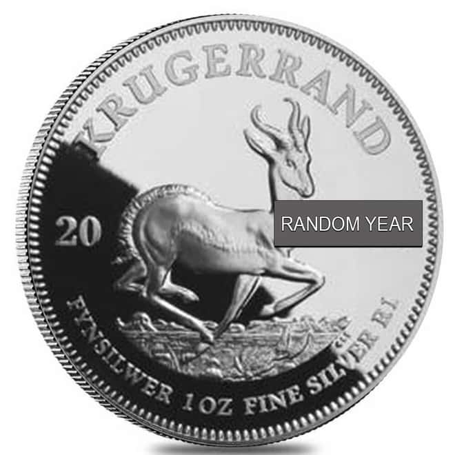South Africa 1 oz Proof Silver Krugerrand (Random Year)