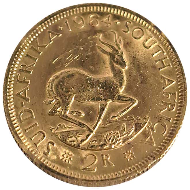 South Africa 2 Rand Gold Coin Cull (Random Year)