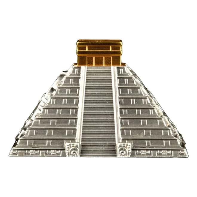 2022 5 oz Silver Mayan Pyramid 3D Shaped Coin Nicaragua .999 Fine (w/Box & COA)