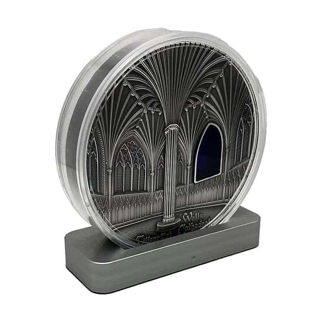 2017 Palau 1 Kilo Silver Tiffany Art Wells Cathedral Coin .999 Fine (w/Box)
