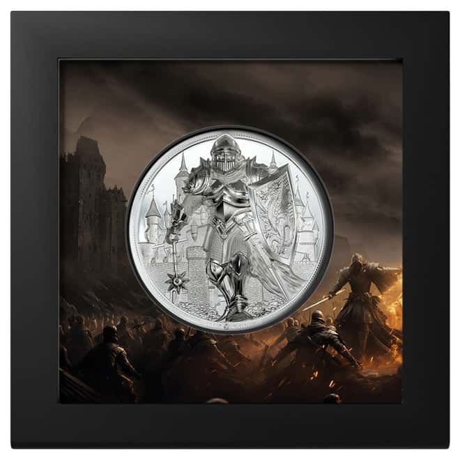 2024 Cook Islands 5 oz Silver Iron Knight Coin .9999 Fine