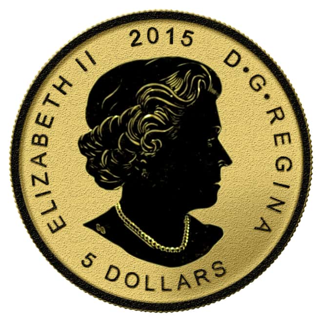 2015 1/10 oz Gold Canadian Maple Leaf E=mc2 Privy Reverse Proof $5 Coin (Sealed)