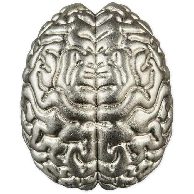 2023 Samoa 2 oz Silver The Brain 3D Shaped Coin .999 Fine (w/Box & COA)