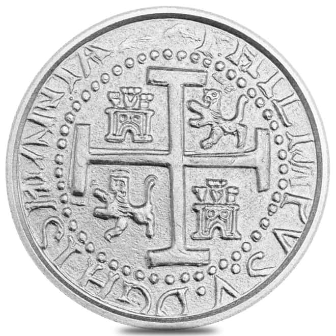Tube of 10 - 2 oz Elemetal Shipwreck 1715 Treasure Fleet Silver Rounds Chest Set .999 Fine
