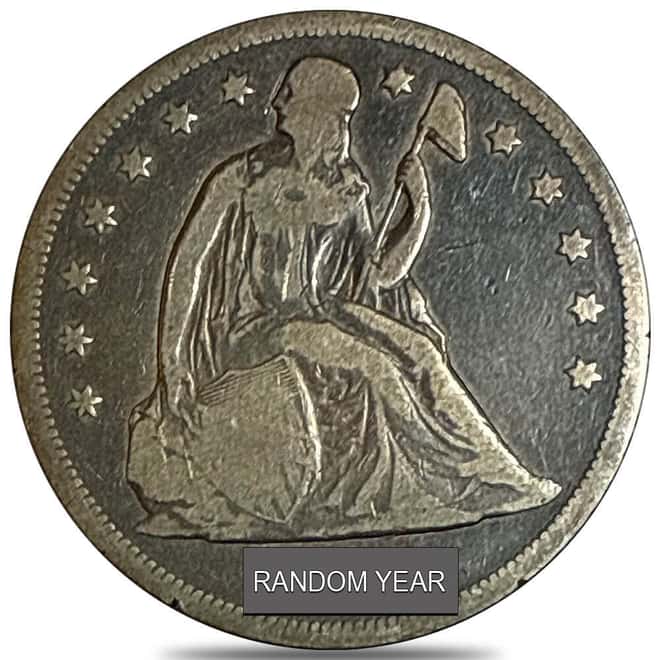 United States Seated Liberty Silver Dollar $1 Cull (Random Year)
