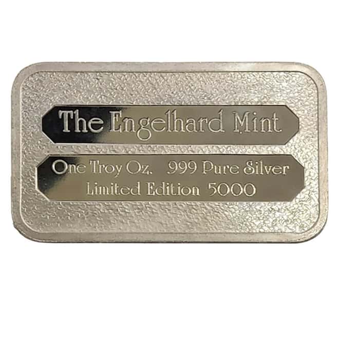 1 oz Engelhard Silver Bar Commemorative Sports Series Hockey (Alternate Reverse) .999 Fine