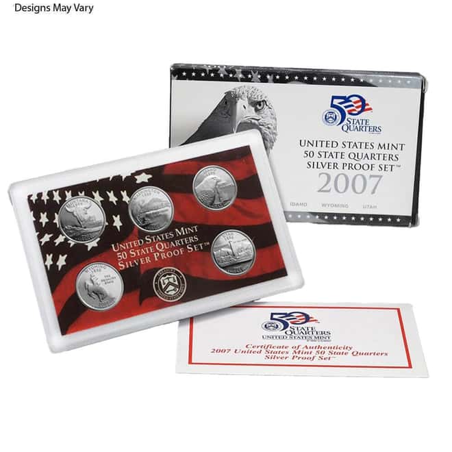 US Mint 50 State Quarters Proof Silver 5-Coin Set (Random Year)