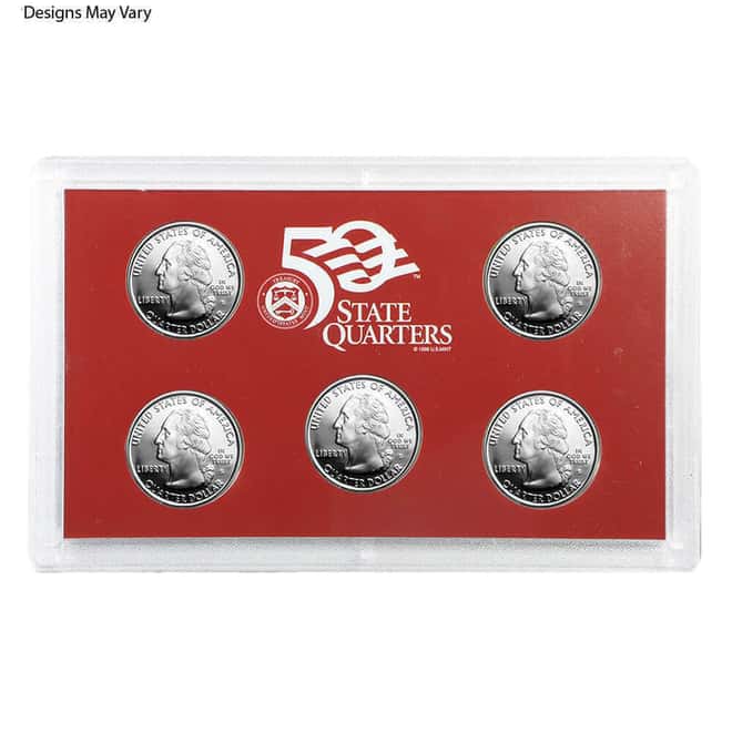 US Mint 50 State Quarters Proof Silver 5-Coin Set (Random Year)