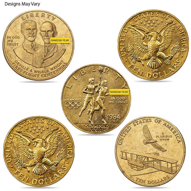 US Mint Gold $10 Commemorative Coins Scruffy (Random Year)