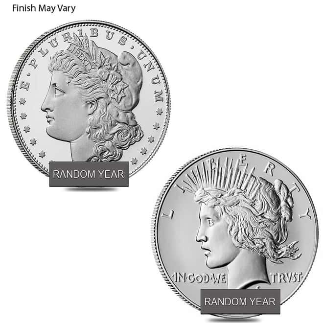 US Mint Modern Morgan/Peace Silver Dollar .999 Fine BU/Proof (Random Year)