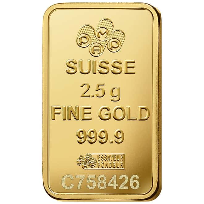 Vintage Assay - 2.5 gram Gold Bar PAMP Suisse Rosa .9999 Fine