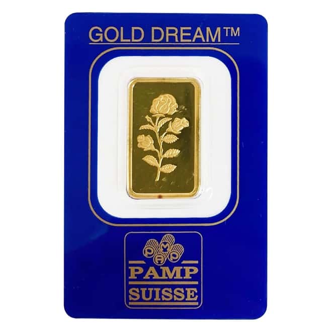 Vintage Assay - 5 gram Gold Bar PAMP Suisse Rosa .9999 Fine