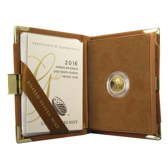 2016-W 1/10 oz Proof Gold American Eagle (w/Box & COA)