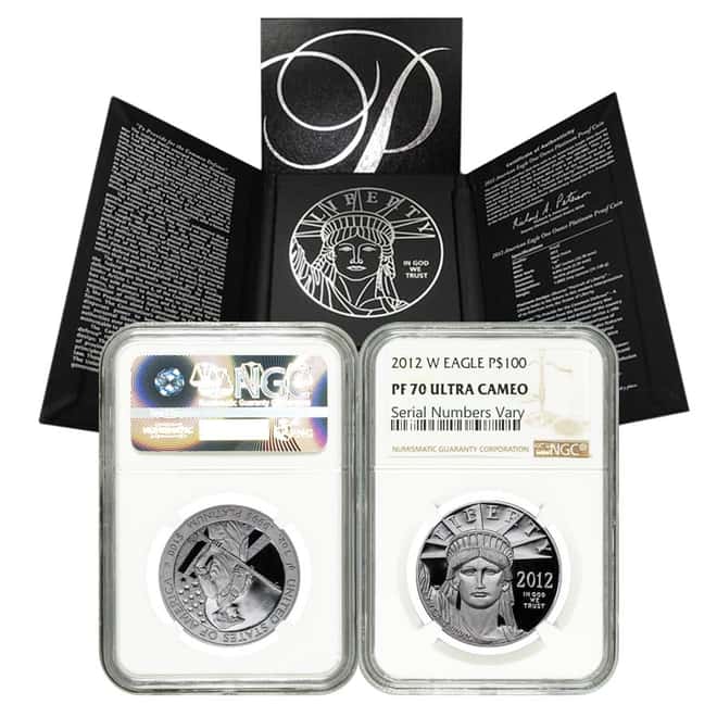 2012 W 1 oz American Platinum Eagle $100 NGC PF 70 UCAM (w/Box&COA)